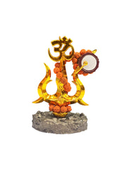 RudraDivine Om Trishul with Damru & Rudraksha Mala | Shiva Trishul Idol for Home Temple