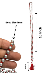 RUDRADIVINE Mercury Mala AAA Quality | Parad Beads Mala for Puja, Meditation & Spiritual Protection