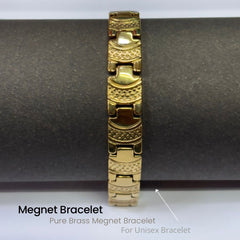 Rudra Divine Bio Magnetic Therapy Double Ton Double Line Magnets Titanium Energy Health Metal Bracelet For Men & women