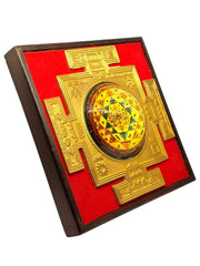 Laxmi Yantra in Brass with Wooden Frame (1 Pc)