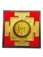 Laxmi Yantra in Brass with Wooden Frame (1 Pc)