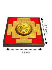 Laxmi Yantra in Brass with Wooden Frame (1 Pc)