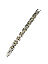 Pyrite Stone Bracelet for Confidence & Protection | Natural Wealth Crystal in Stainless Steel Link Design