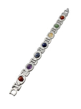 7 Chakra Bracelet In White Metal For Men & Women
