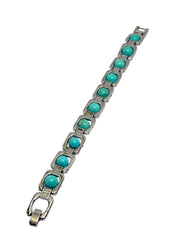 Natural Turquoise Bracelet (8mm) Original Feroza Stone | Throat Chakra, Communication & Good Luck Blue Healing Crystal Bracelet | Unisex Beaded Jewelry