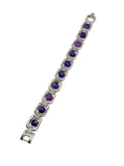 Stylish Amethyst Bracelet for Men & Women | Natural Purple Crystal Beaded Bracelet