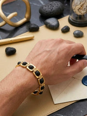 Karungali Sacred Wood Bracelet – Gold Finish