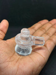 Pure Natural Sphatik Shivling with Jaladhari | 100–150 gm Crystal Shivling