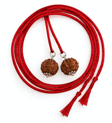 RUDRADIVINE 5 Mukhi Rudraksha Pendant with Red Sacred Mauli Thread for Puja