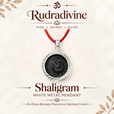 Shaligram White Metal Pendant