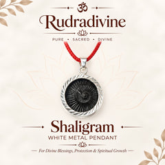 Shaligram White Metal Pendant