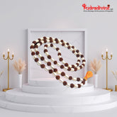 Natural Rudraksha & Pearl Mala 7 mm Beads