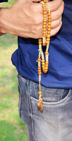 Brown Colour Pendant Necklace Jesus Christ Crucifix Cross Wood