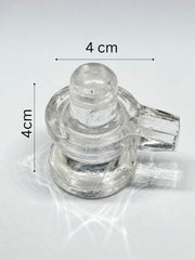 Sphatik Shivling (4 cm) with Jaladhari – Premium Crystal Shiva Lingam for Home Temple