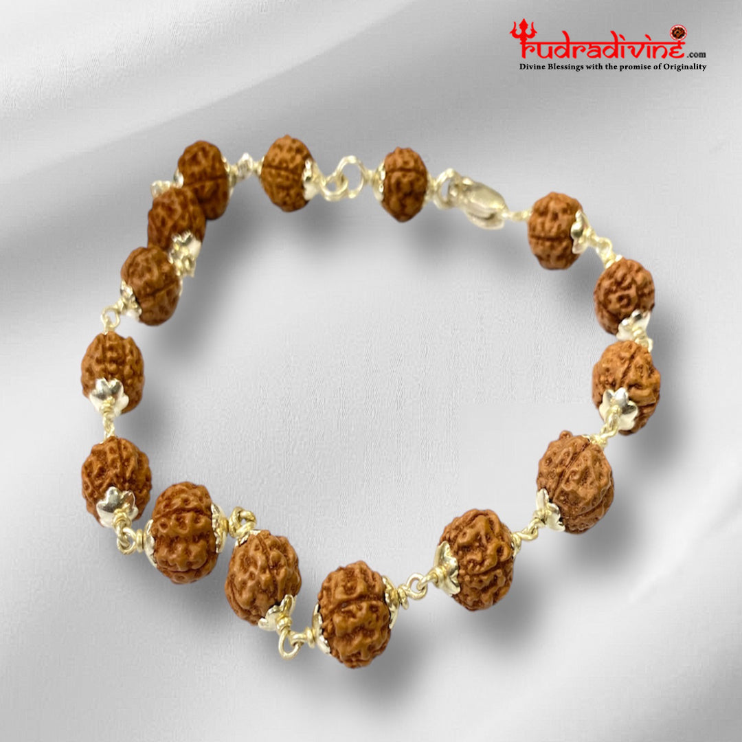 5 Mukhi Pure Silver Bracelet