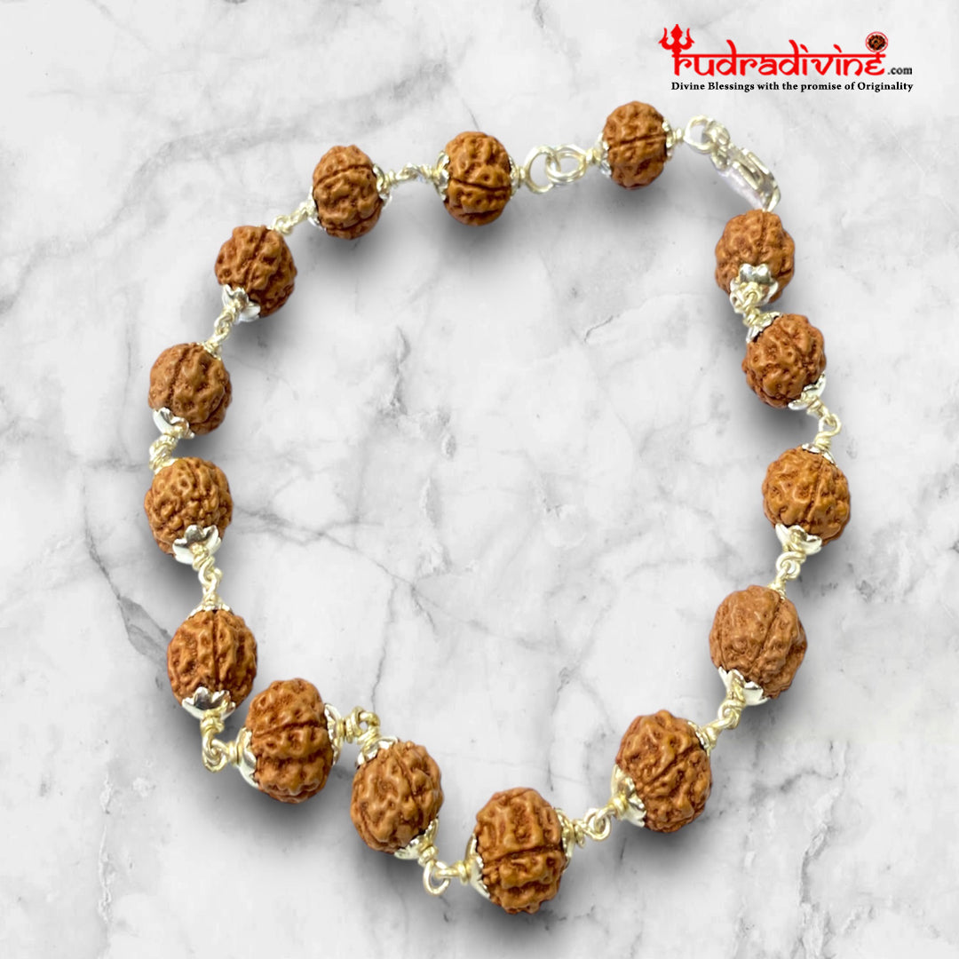 5 Mukhi Pure Silver Bracelet