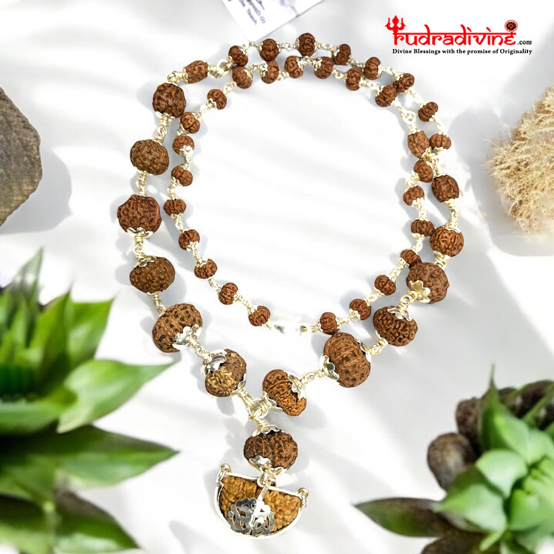 1 -14 Mukhi Rudraksha Silver Kantha indonesia