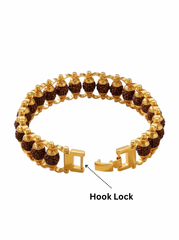 Premium 5 Mukhi Rudraksha Gold Plated Bracelet – Unisex