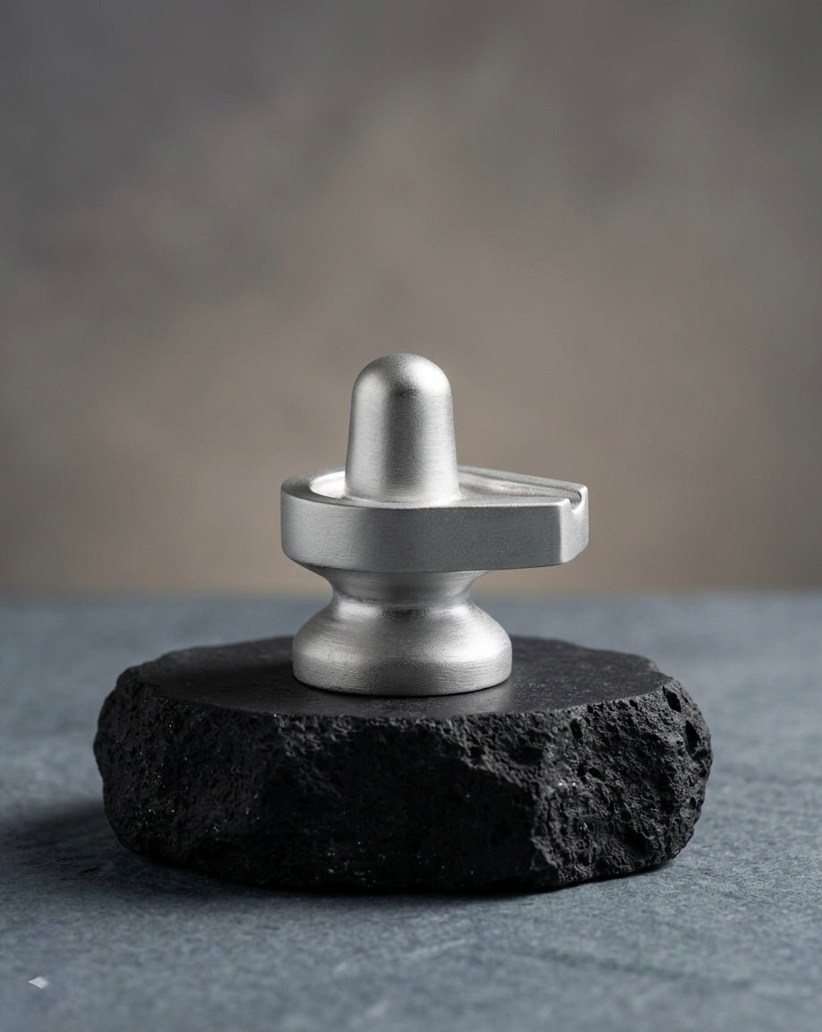 RUDRADIVINE Mercury Shivling (Parad Shivling) AAA Quality 100g | Mantra Siddha Parad Shivling for Puja, Meditation & Vastu |