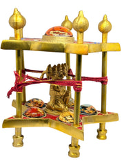 Shri Panchmukhi Hanuman Yantra Chowki in Brass for Puja