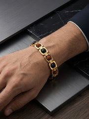 Metal Rudraksha & Karungali Bracelet – Spiritual Protection & Mental Peace Energy | Unisex Energy Healing Bracelet