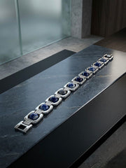 Lapis Lazuli Bracelet for Men & Women | Natural Blue Stone Beaded Bracelet | Adjustable Healing Crystal Bracelet | Unisex Fashion Jewelry