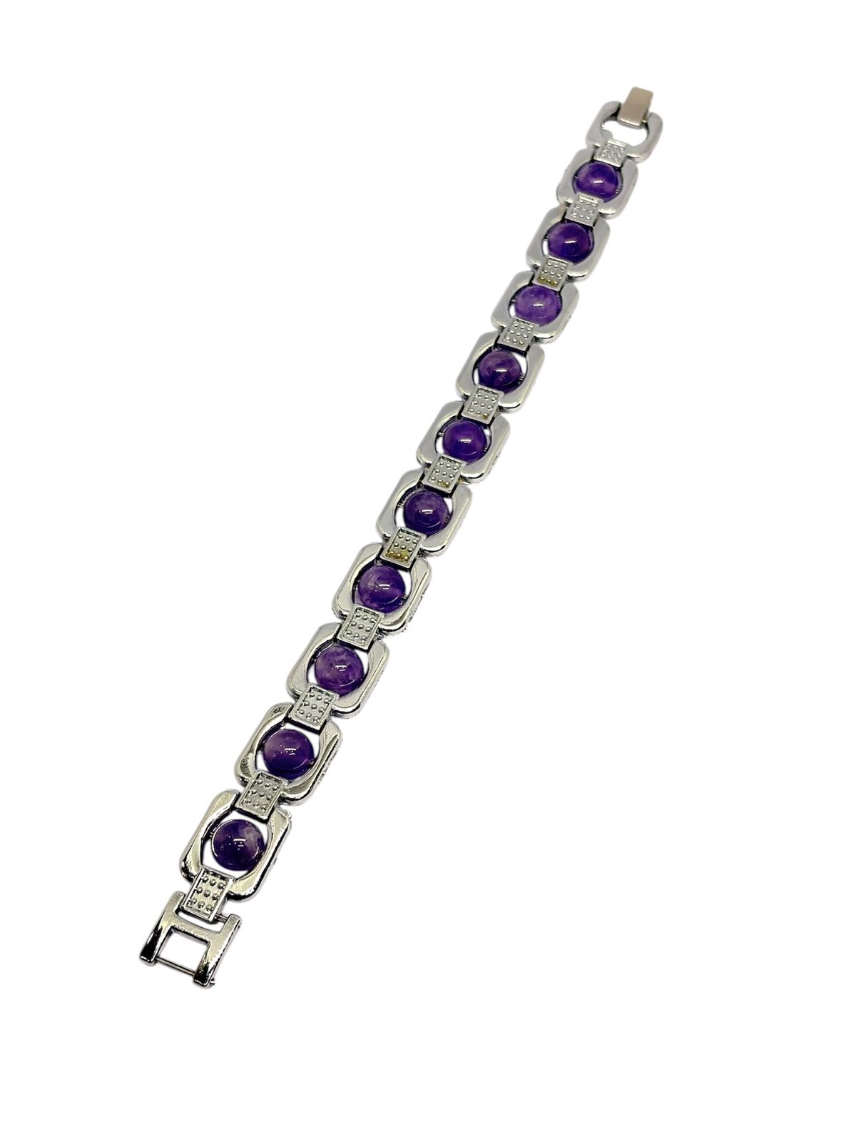 Stylish Amethyst Bracelet for Men & Women | Natural Purple Crystal Beaded Bracelet