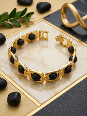 Karungali Sacred Wood Bracelet – Gold Finish