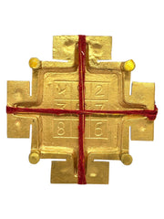Sampurna Mahalaxmi Yantra Chowki in Brass – Sacred Wealth & Prosperity Idol for Home Temple & पूजा