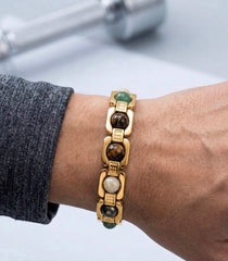 Premium Golden Multi-Stone Dhanyog Bracelet