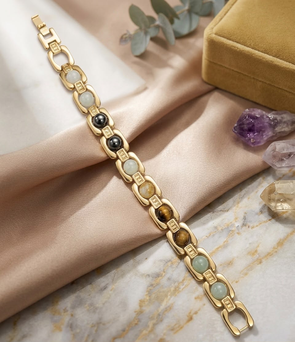 Premium Golden Multi-Stone Dhanyog Bracelet