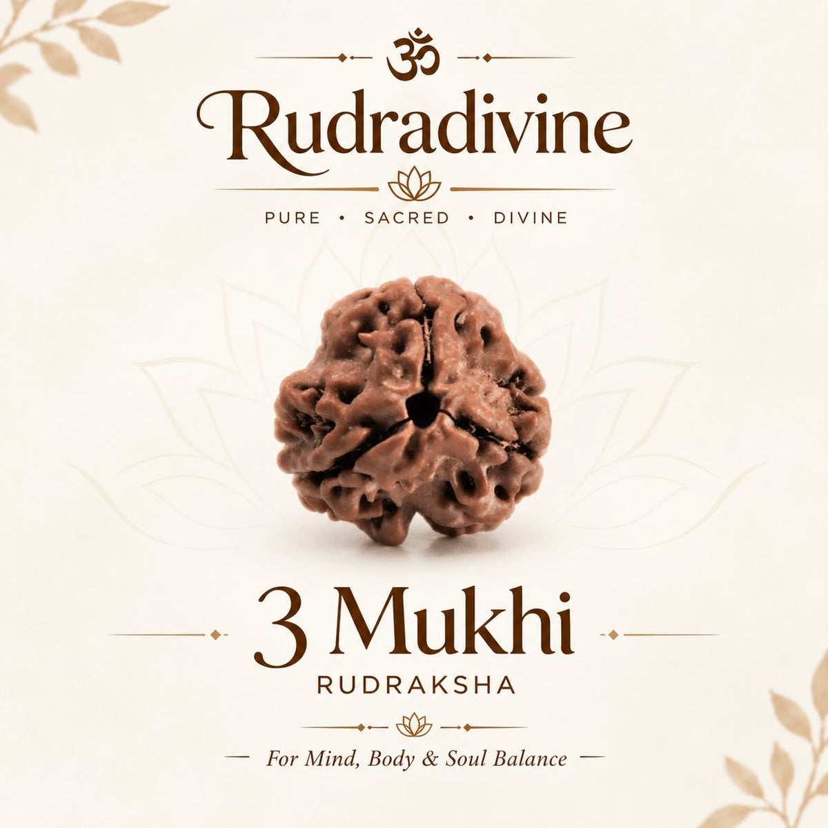 3 Mukhi / Faced Nepali Rudraksha