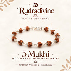 5 Mukhi Pure Silver Bracelet