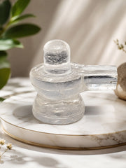 Sphatik Shivling (4 cm) with Jaladhari – Premium Crystal Shiva Lingam for Home Temple