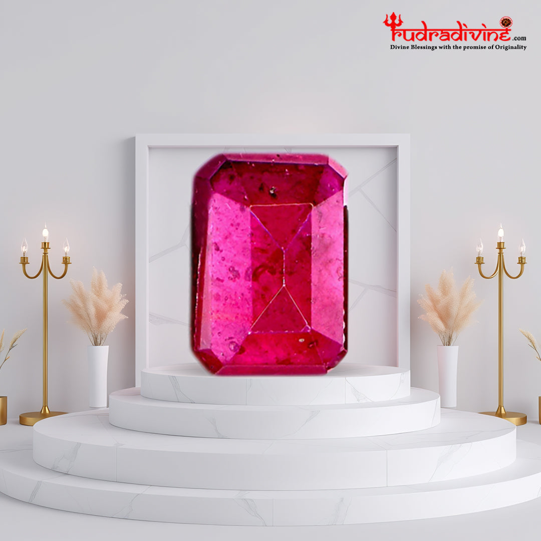 Ruby Gemstone Certified 7.25 To7.50 Ratti