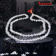 Diamond Cut Rock Crystal Sphatik Mala