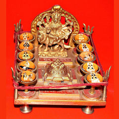 Dus Mahavidya Yantra Chowki in asthdhatu