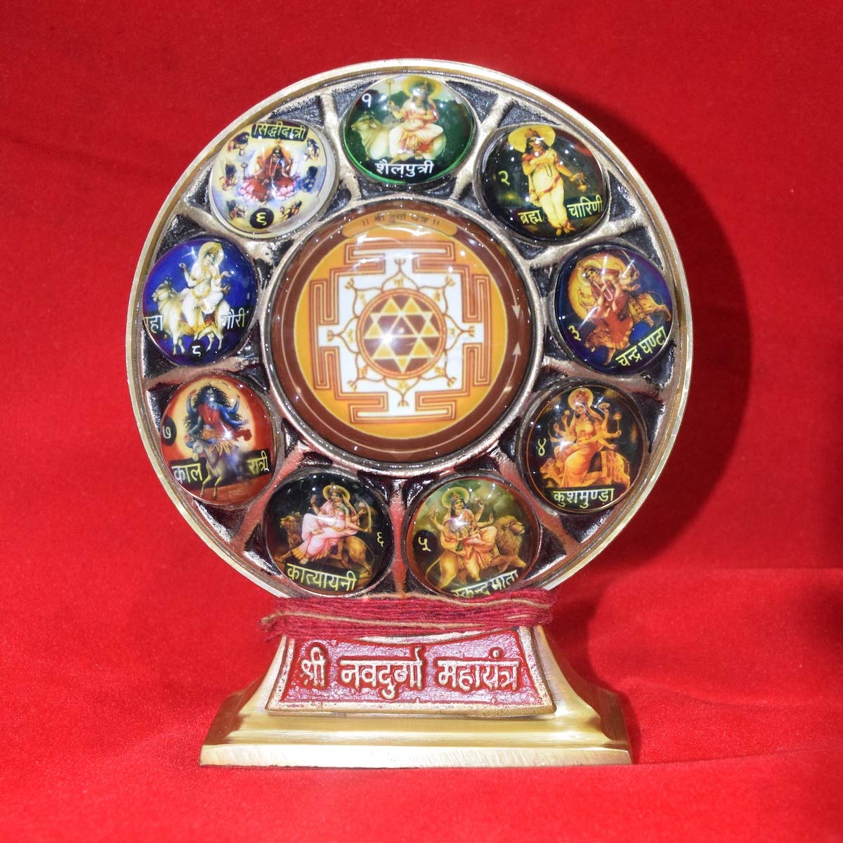 Shri Navdurga Maha Yantra in Brass