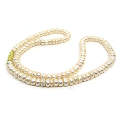 White Real Pearl Saccha Moti Mala