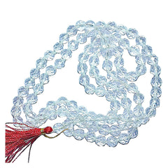 Diamond Cut Rock Crystal Sphatik Mala