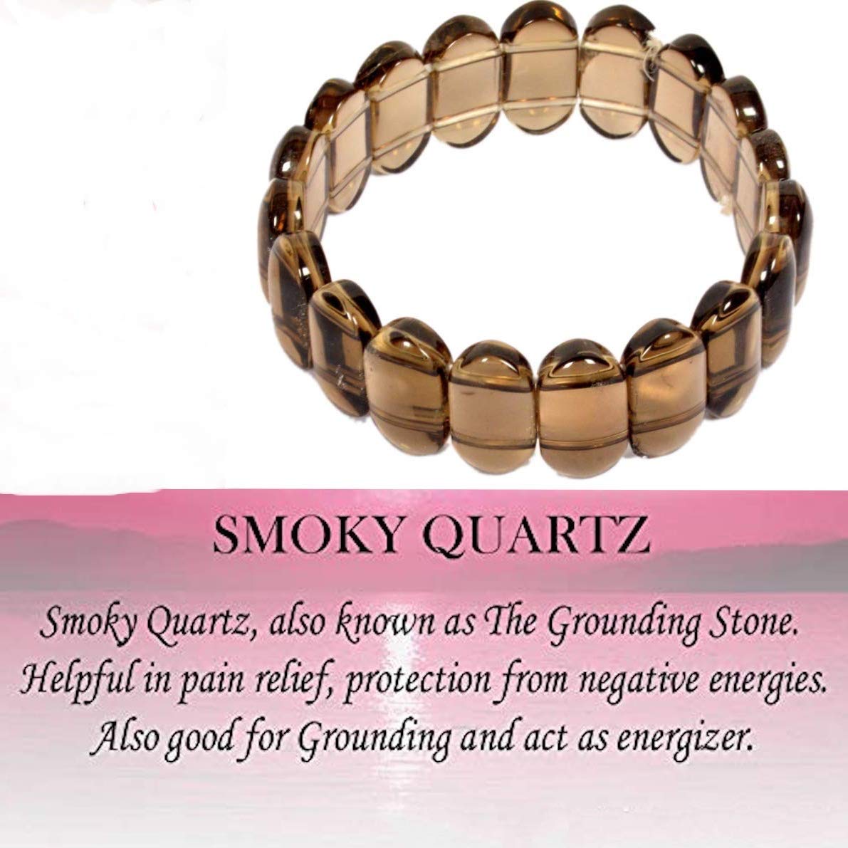 Men's Smokey Quartz & Malachite Healing Bracelet