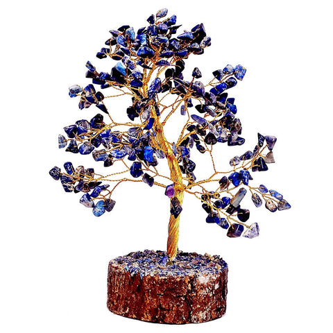 Sparkling Blue Feng Shui Reiki Healing Crystal Tree