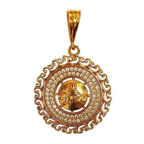Mahadev Gold Plated Pendant