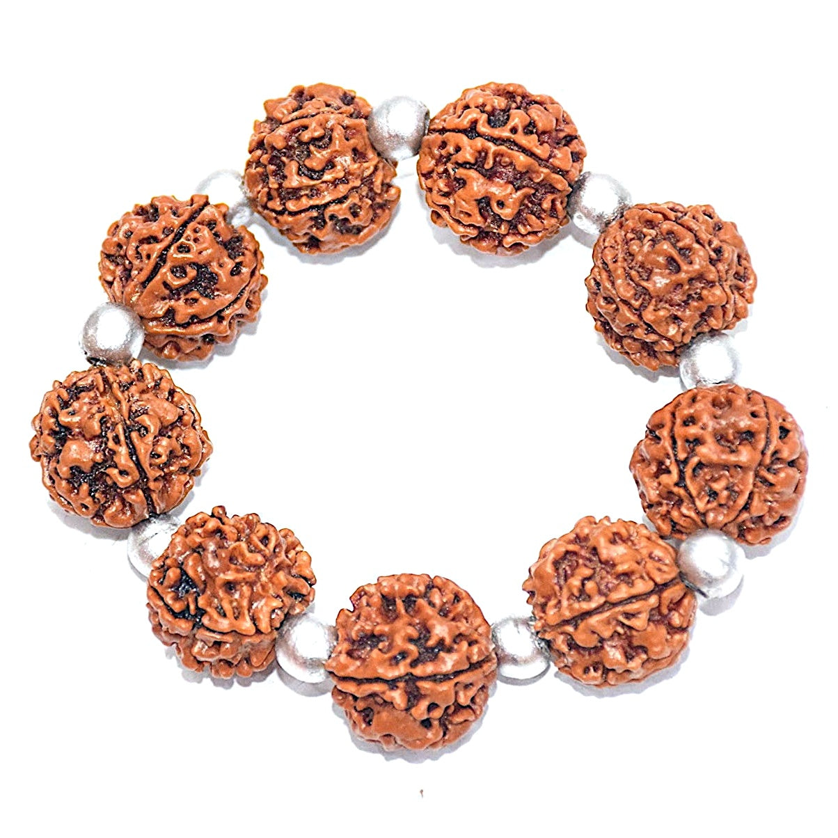 Triple bead rudraksha bracelet | three rudraksha beads and spatik beads and  pancha mukhi Indonesia beads. Rudraksha beads of Nepal is used as mala,  bracelet & worn for health and disease cure