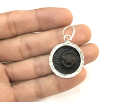 Shaligram White Metal Pendant