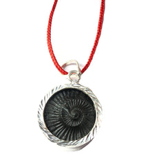 Shaligram White Metal Pendant