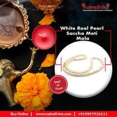 White Real Pearl Saccha Moti Mala