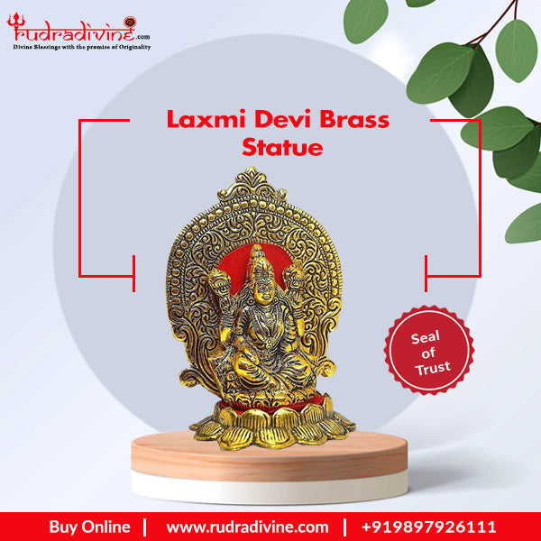 Laxmi Devi Brass Statue